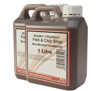 Harry Harvey Non-Brewed Condiment 1 L (Pack of 2) | Fish & Chip Shop Style Tangy Condiment (Vinegar Substitute) Refill Pack | Classic Chippy Taste for Chips, Fish, Pies & More