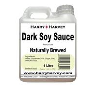 Harry Harvey Premium Dark Soy Sauce 1 L | Chinese/Asian Cuisine Soy Sauce | Rich Umami & Deep Color for Rice, Noodles, Stir-Fry, Chicken, Beef & Pork