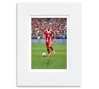 Harry Kane Bayern Munich Signed Photo Poster Print Picture Display Mounted Framed Autograph Memorabilia for Football Fans Gift (A4 Mounted Only)