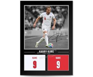 Harry Kane England 2026-2027 Signed Poster Print Framed Picture Photo Autograph Gift 26/27 memorabilia gift (Black A4 Poster Only)