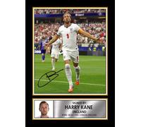 Harry Kane England Poster Print - England Captain Signature Style Football Wall Art - 2026 World Cup Inspired Print - Sports Memorabilia & Football Fan Gift, A4 Poster (297x210mm)