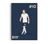 Harry Kane Poster, Modern Football Wall Art Print, Minimalist Soccer Gift for Fans (Harry Kane, A3, Unframed)