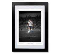 Harry Kane Signed Photo England Poster Print Autograph Framed Display Memorabilia Gift (A4 framed & mounted (B&W))