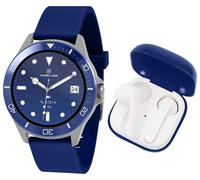 Harry Lime Navy Smart Watch And Ear Bud Set