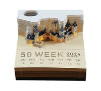 Harry Potter 2024 Calendar 3d Hogwarts Memo Pad Castle Cube With Light