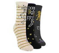 Harry Potter 3 Pair Multipack Women's Dobby is Free Socks | Novelty Socks for Ladies Gifts
