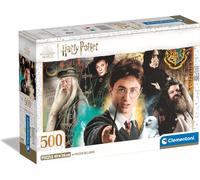 Clementoni Jigsaw Puzzle Harry Potter 500 Pieces - Poster Included, Puzzle For Adults 14-99 Years, Gift For Men/Women, Hogwarts, Made In Italy, 35534