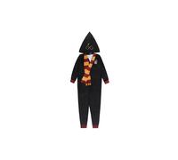 Harry Potter 864045-xlarge Winter at Hogwarts Hooded Union Polyester Suit, Black - Extra Large