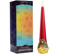 Harry Potter Advent Candle, Unscented Tapered Christmas Candle with 12-hr Burning Time & Reusable Resin Holder, Party Table Christmas Decorations (Multi Hogwarts)