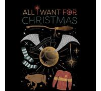 Harry Potter All I Want Women's Christmas T-Shirt - Black - S