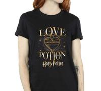 Harry Potter Amortentia Love Potion Cotton Boyfriend T-Shirt In Black Black