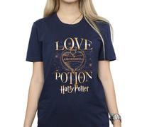 Harry Potter Amortentia Love Potion Cotton Boyfriend T-Shirt In Navy Navy