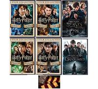 Harry Potter and Fantastic Beasts Complete 10 Movie Collection DVD Set Includes Glossy Print Harry Potter Art Card