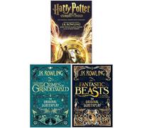 Harry Potter and the Cursed Child Parts One and Two, The Crimes of Grindelwald, Fantastic Beasts and Where to Find Them by J.K. Rowling 3 Books Collection Set