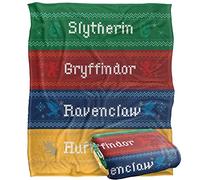 HARRY POTTER and The Deathly Hallows Part 2 Blanket, 152 x 127 cm House Crest Silky Touch Super Soft Throw Blanket