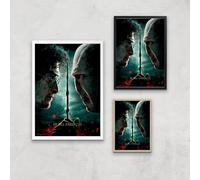 Harry Potter and the Deathly Hallows Part 2 Giclee Art Print - A4 - Black Frame