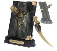 The Noble Collection Harry Potter Basilisk Fang and Tom Riddle Diary Sculpture - 9in (23cm) Resin Horxcrux Replica - Officially Licensed Film Set Movie Props Gifts