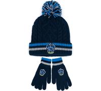 Harry Potter Beanie And Gloves Set | Unisex Blue | Officially Licensed Merch | Blue One Size