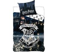 Harry Potter Bedlinen Single Size | Duvet Cover 140x200 cm + Pillowcase 50x70 cm | 100% Cotton | Soft & Breathable Bedding for Kids & Teens | Magical Wizarding World Bedroom Décor