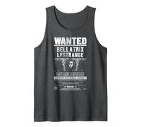 Harry Potter Bellatrix Lestrange Wanted Tank Top, Men, Dark Heather Grey, X-Large