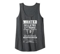 Harry Potter Bellatrix Lestrange Wanted Tank Top, Women, Dark Heather Grey, Small