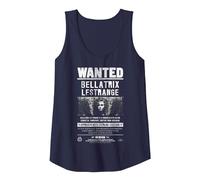 Harry Potter Bellatrix Lestrange Wanted Tank Top, Women, Navy Blue, X-Large