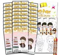 Harry Potter Birthday Party Favors Set - Bundle with 24 Harry Potter Play Packs | Mini Coloring Books Stickers and More for Goodie Bags (Harry Potte