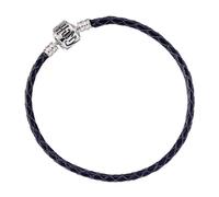 Harry Potter Black Leather Charm Bracelet - Size 18cm - Zinc / Copper / Aluminium / Leather