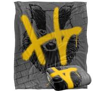 HARRY POTTER Blanket, 152 x 127 cm Hufflepuff Graffiti Silky Touch Super Soft Throw Blanket