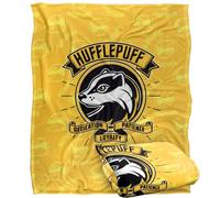 HARRY POTTER Blanket, 152 x 127 cm Hufflepuff Varsity Badge Silky Touch Super Soft Throw Blanket