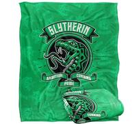 HARRY POTTER Blanket, 152 x 127 cm Slytherin Varsity Badge Silky Touch Super Soft Throw Blanket