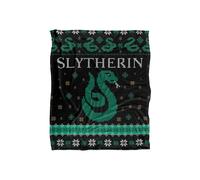 Harry Potter Blanket, 152X127 Cm Slytherin Ugly Christmas Sweater Silky Touch Super Soft Throw Blanket In White White One Size