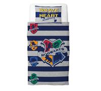 Harry Potter Brave At Heart Reversible Duvet Set Blue/grey/red/yellow/green (Single)