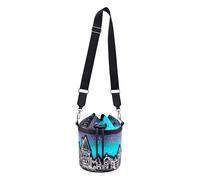 Harry Potter Bucket Bag, Hogwarts Castle Mini Handbag with Adjustable Crossbody Shoulder Strap, Black, Black