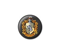 Harry Potter Button Brooch Badge Official Hufflepuff School Logo Crest, único, Synthetic, without gem