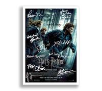 Harry Potter Cast Signed Autograph Poster Photo Print Framed Memorabilia Gift Movie Film Daniel Radcliffe Rupert Grint Emma Watson (Deathly Hallows Part 1, A3 Poster Only)