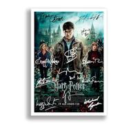 Harry Potter Cast Signed Autograph Poster Photo Print Framed Memorabilia Gift Movie Film Daniel Radcliffe Rupert Grint Emma Watson (Deathly Hallows Part 2, A4 Poster Only)