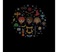 Harry Potter Characters Men's Christmas T-Shirt - Black - 3XL
