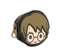Harry Potter Chibi-Face Coin Purse, Brown, 10 x 8.5 cm