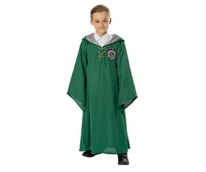 Harry Potter Childrens/Kids Quidditch Slytherin Costume Robe BN5093