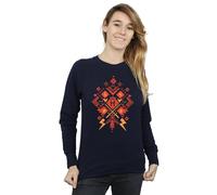 Harry Potter Christmas Fair Isle Sweatshirt In Navy Navy L