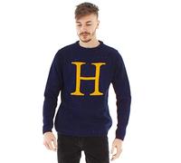 Harry Potter Christmas Jumper Harry Letter H Knitted Unisex Blue Sweater