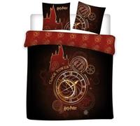 Harry Potter Clock Tower Double Duvet Cover 240x220 + 2 Pillowcases 65x65 | Reversible double bedding | Polycotton quick dry Oeko-Tex | Official Wizarding World | Gift idea | Adults | Machine washable