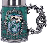 Nemesis Now Harry Potter Slytherin Hogwarts House Collectible Tankard, Green Silver, 15.5cm