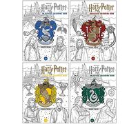 Harry Potter Collection The Official Colouring 4 Books Set (Ravenclaw House Pride, Gryffindor House Pride, Hufflepuff House Pride & Slytherin House Pride)