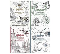 Harry Potter Colouring Book 1-4 Books Collection Set (Harry Potter Colouring Book, Magical Creatures, Magical Places and Characters, Magical Artefacts)