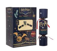 Harry Potter Cracker Socks - 6 Crackers with Jokes & 6 Pairs Cotton Blend Ankle & Fluffy Non-Slip Socks, Funny Gifts for Women, Men, Birthday Present, Unique Designs, Christmas Crackers, Party Favours