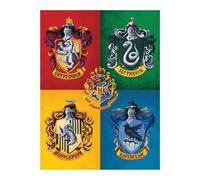 Harry Potter Crest Canvas Print In Yellow Yellow