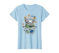 Harry Potter Crest Glow T-Shirt, Women, Baby Blue, 3X-Large