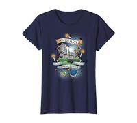 Harry Potter Crest Glow T-Shirt, Women, Navy Blue, Medium